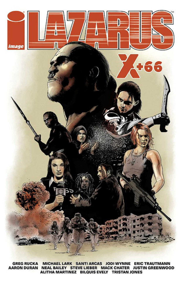 Lazarus X+66 (Lazarus) book cover by Greg Rucka, Eric Trautmann, Aaron Duran, Neal Bailey