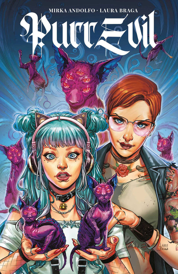 Purr Evil book cover by Mirka Andolfo