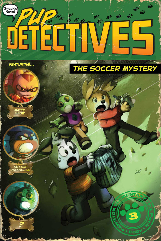 The Soccer Mystery (Pup Detectives) book cover by Felix Gumpaw