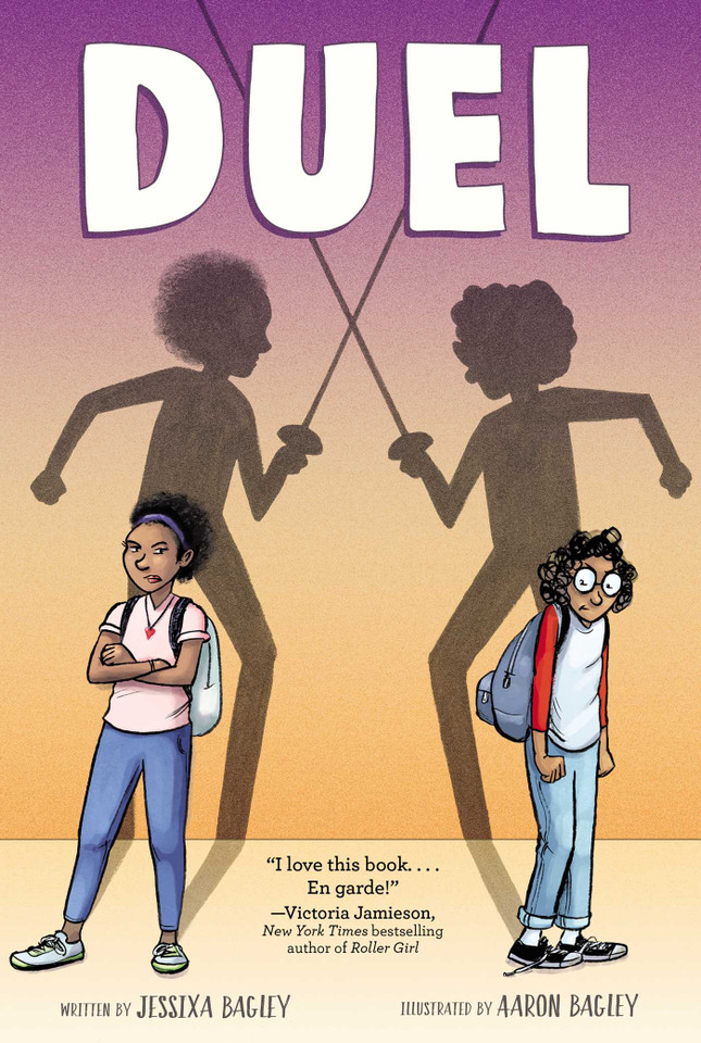 Duel book cover by Jessixa Bagley