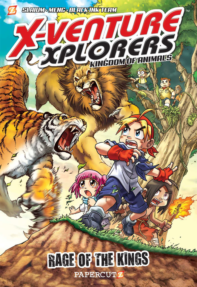 X-Venture Xplorers #1: The Kingdom of Animals--Lion vs Tiger (X-Venture Explorers) book cover by Meng