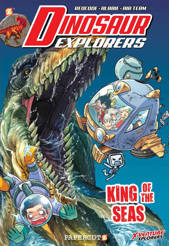 Dinosaur Explorers Vol. 9: King of the Seas (Dinosaur Explorers) book cover by REDCODE, Albbie
