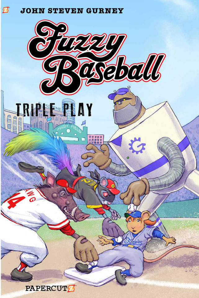 Fuzzy Baseball 3-in-1: Triple Play (Fuzzy Baseball) book cover by John Steven Gurney