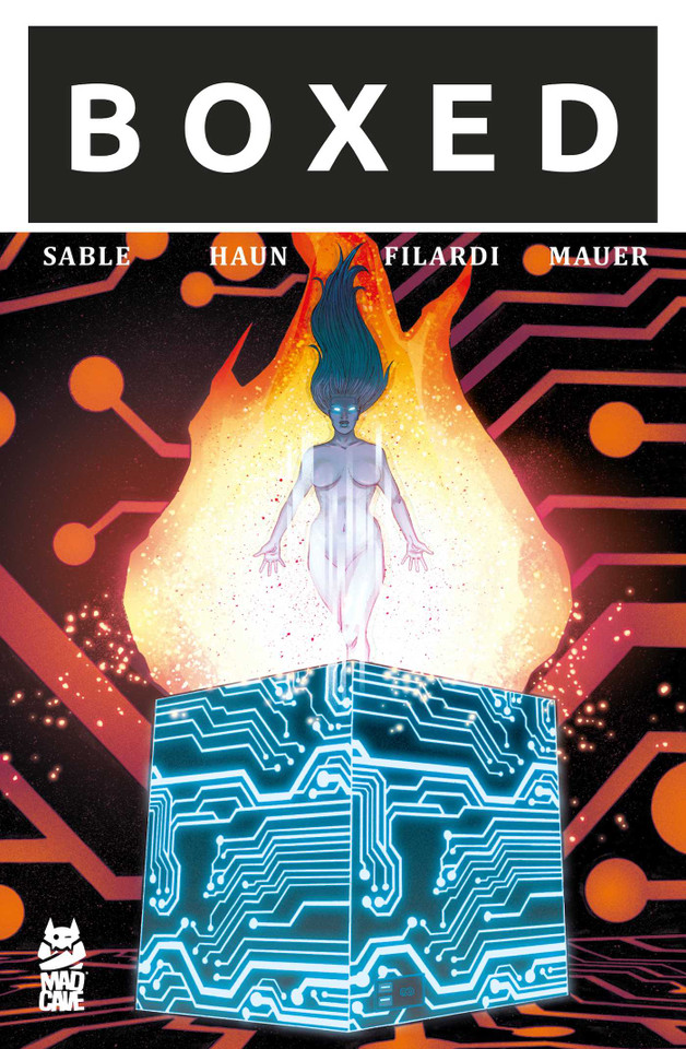 Boxed book cover by Mark Sable