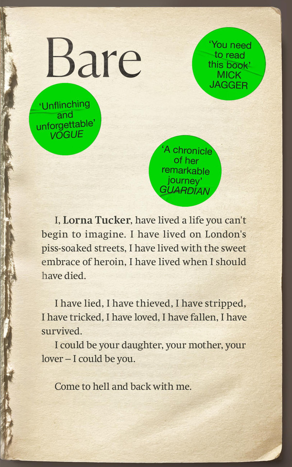 BARE book cover by Lorna Tucker