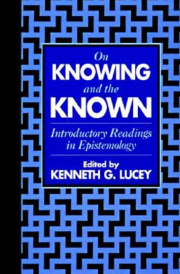 On Knowing and the Known book cover by 
