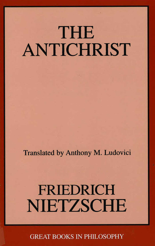 Antichrist book cover by Friedrich Wilhelm Nietzsche