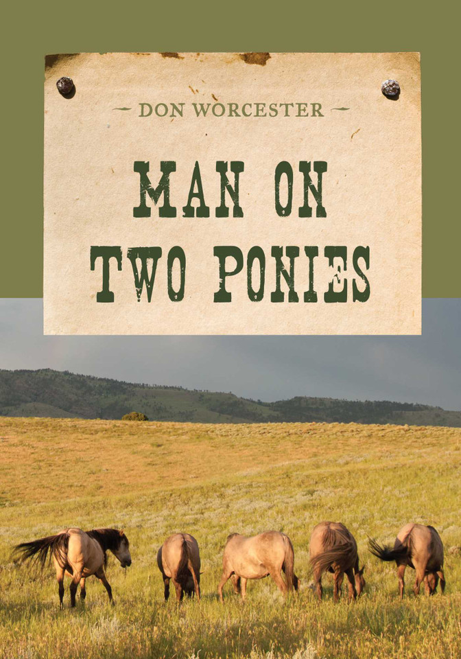 Man on Two Ponies (An Evans Novel of the West) book cover by Don Worcester