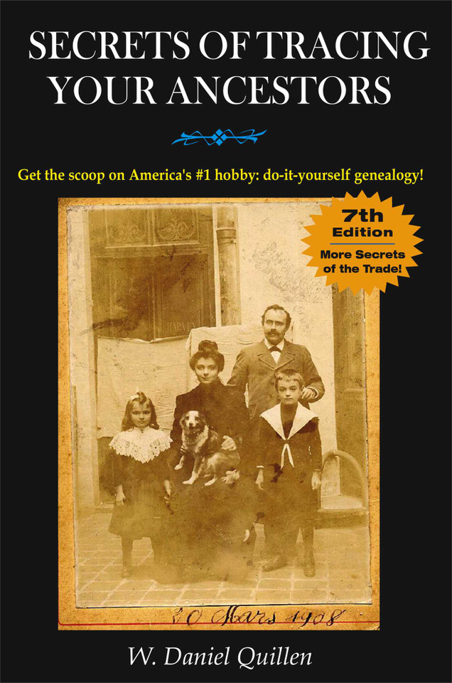 Secrets of Tracing Your Ancestors book cover by W. Daniel Quillen
