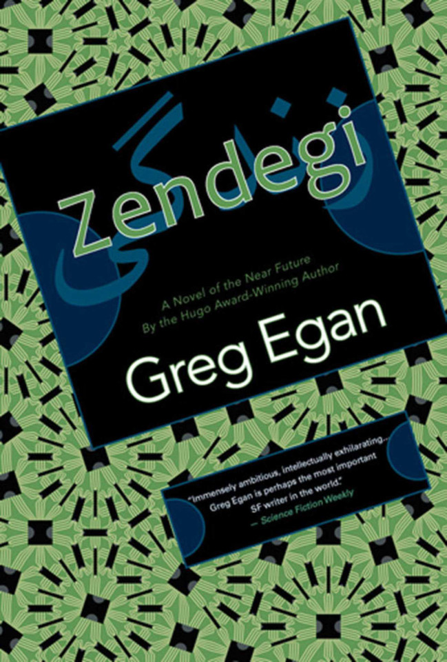 Zendegi book cover by Greg Egan