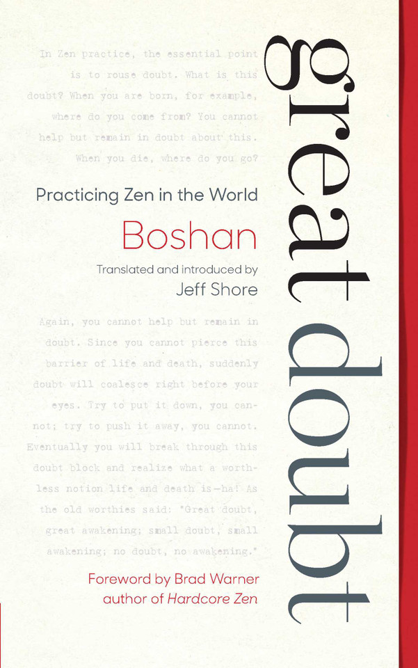 Great Doubt: Practicing Zen in the World book cover by Boshan