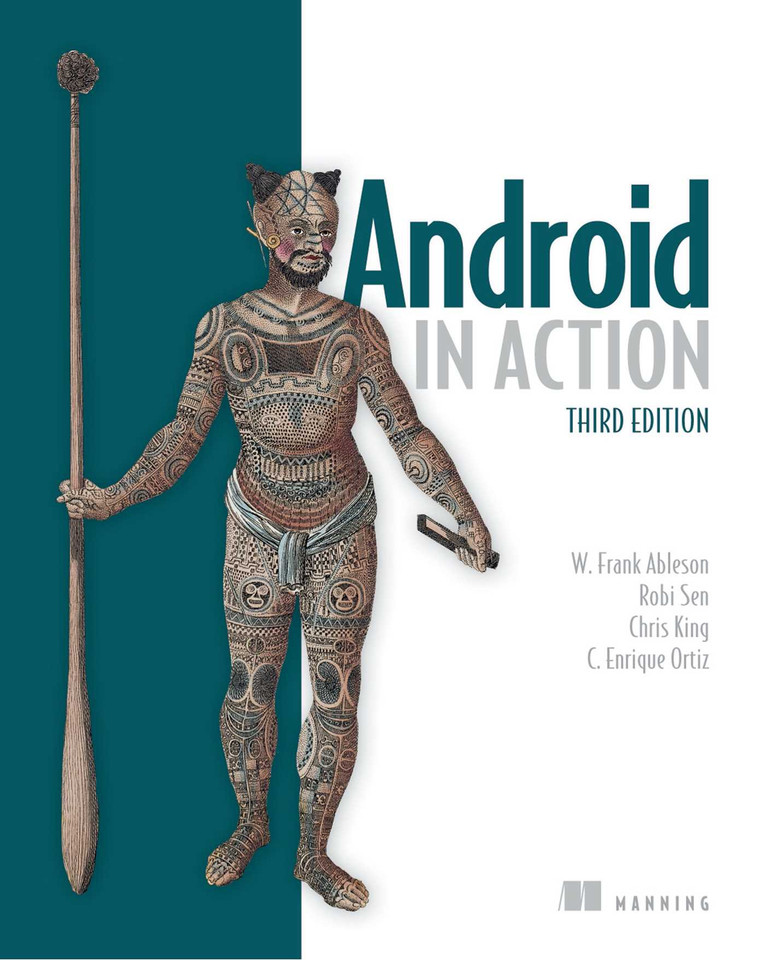 Android in Action book cover by Frank Ableson, Robi Sen, Chris King, C. Enrique Ortiz