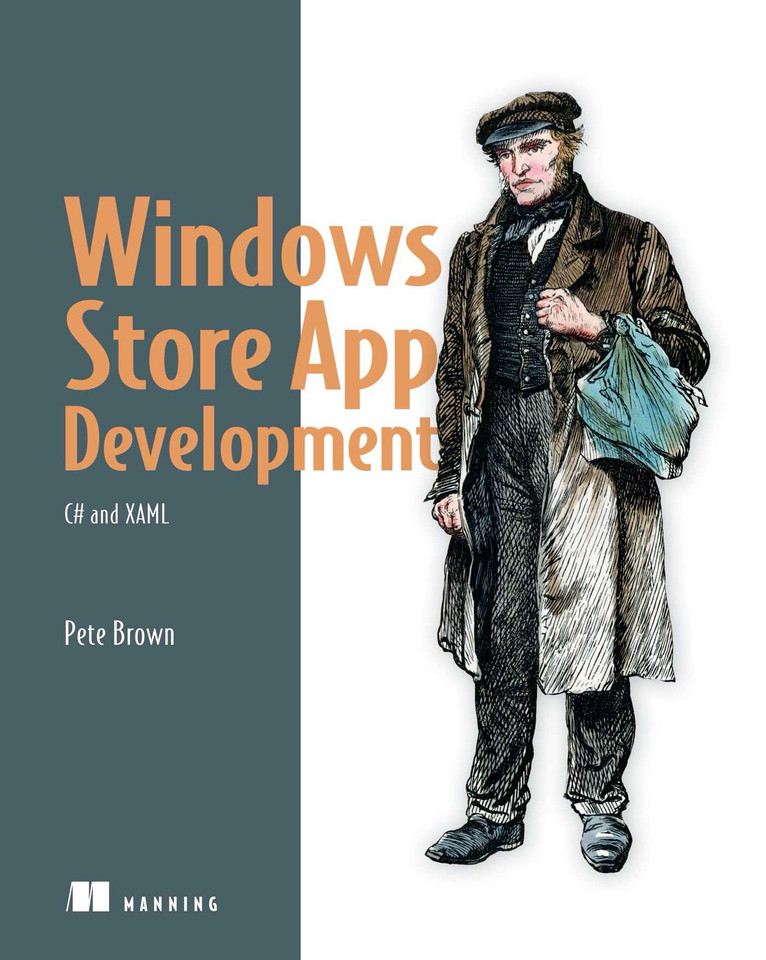 Windows Store App Development: C# and XAML book cover by Pete Brown