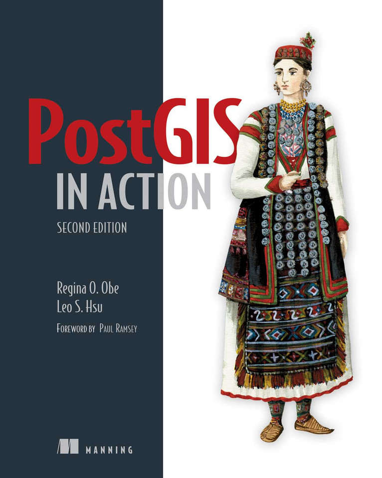 PostGIS in Action, Second Edition book cover by Regina O. Obe, Leo S. Hsu