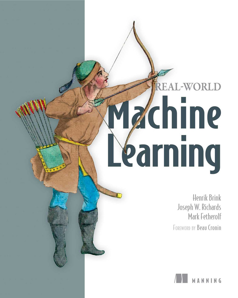 Real-World Machine Learning book cover by Henrik Brink, Joseph Richards, Mark Fetherolf