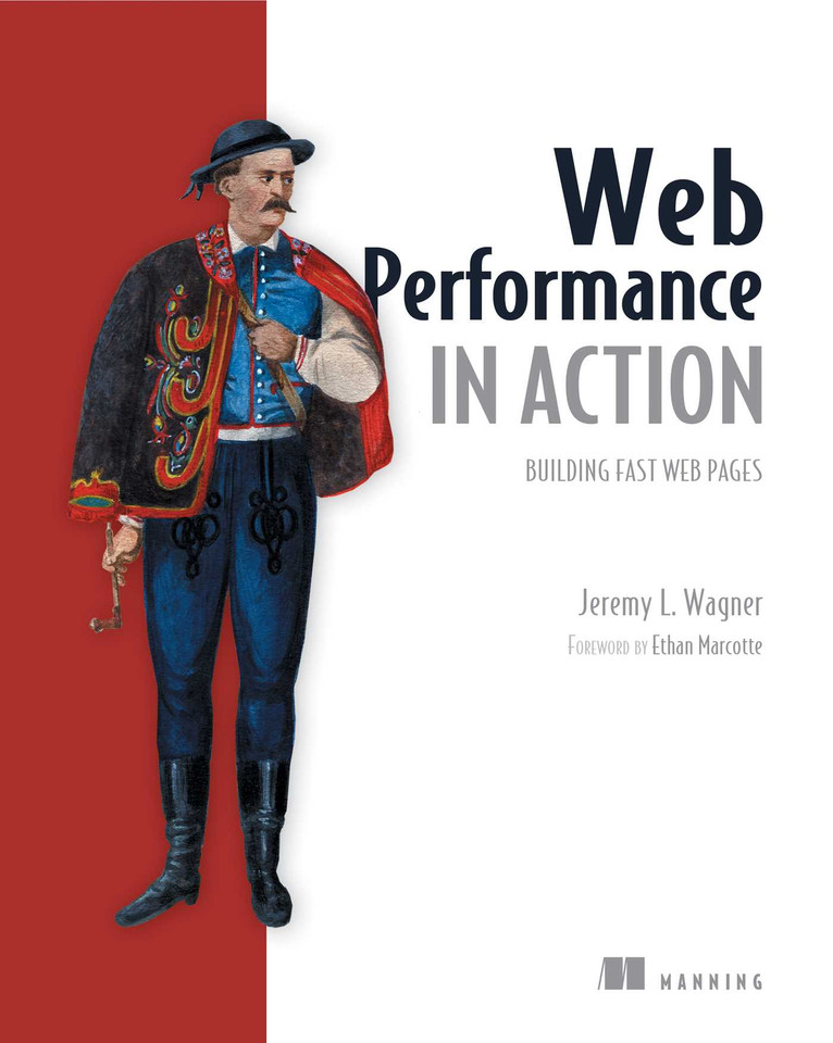 Web Performance in Action: Building Faster Web Pages book cover by Jeremy Wagner