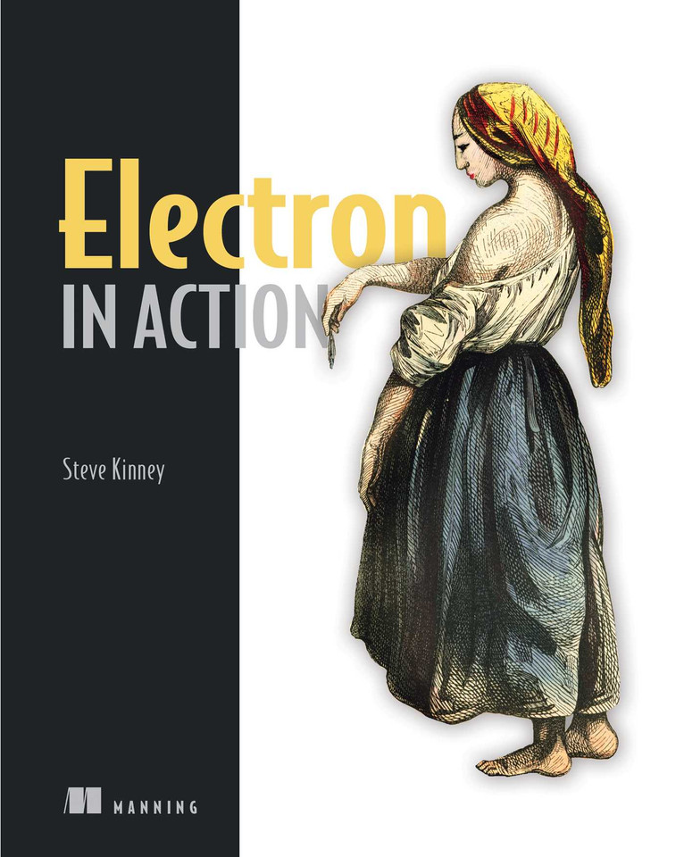 Electron in Action book cover by Steven Kinney