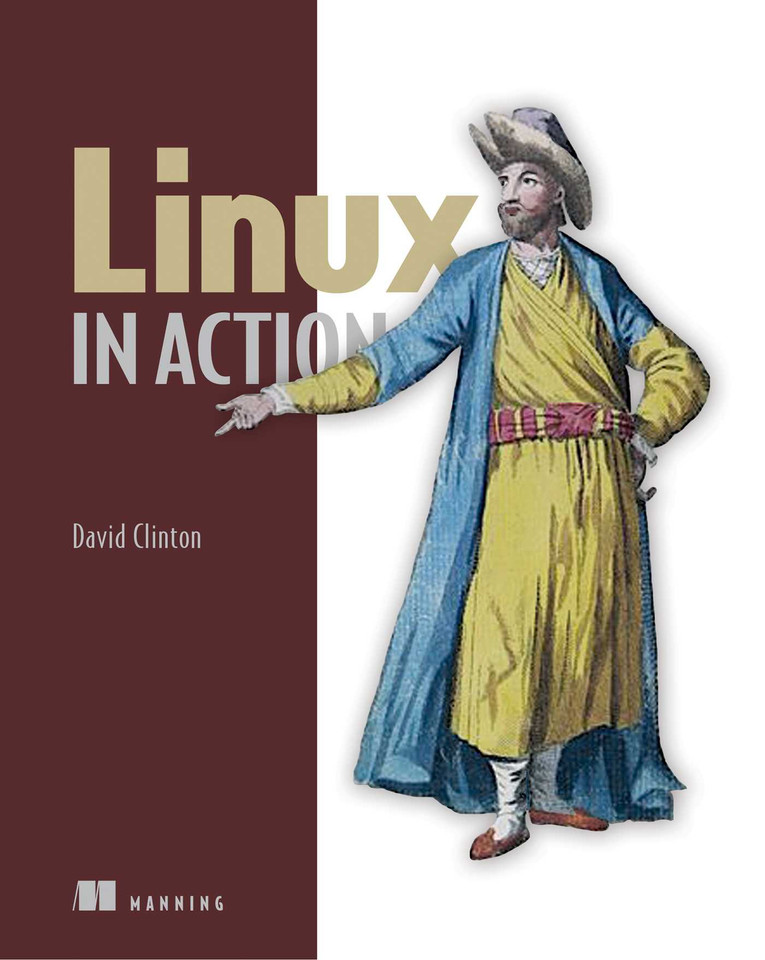 Linux in Action book cover by David Clinton