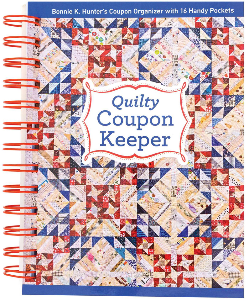 Quilty Coupon Keeper: Bonnie K. Hunter's Coupon Organizer with 16 Handy Pockets book cover by Bonnie K. Hunter