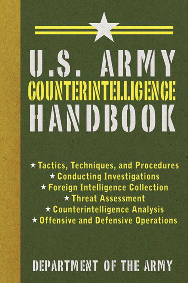 U.S. Army Counterintelligence Handbook (US Army Survival) book cover by U.S. Department of the Army