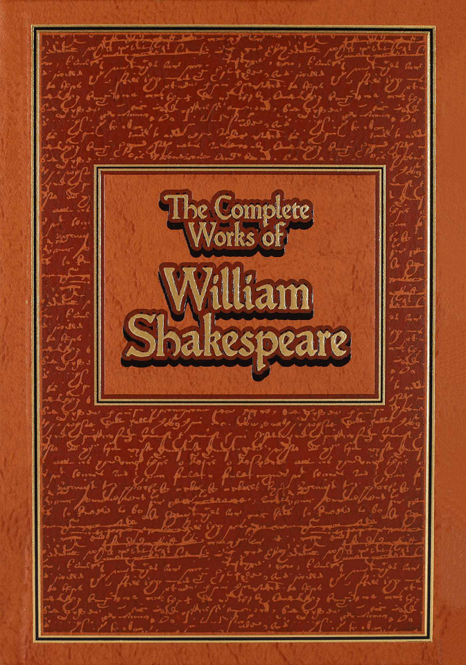 The Complete Works of William Shakespeare (Leather-bound Classics) book cover by William Shakespeare