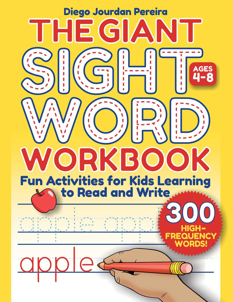 Giant Sight Word Workbook: 300 High-Frequency Words!—Fun Activities for Kids Learning to Read and Write (Ages 4–8) book cover by Diego Jourdan Pereira