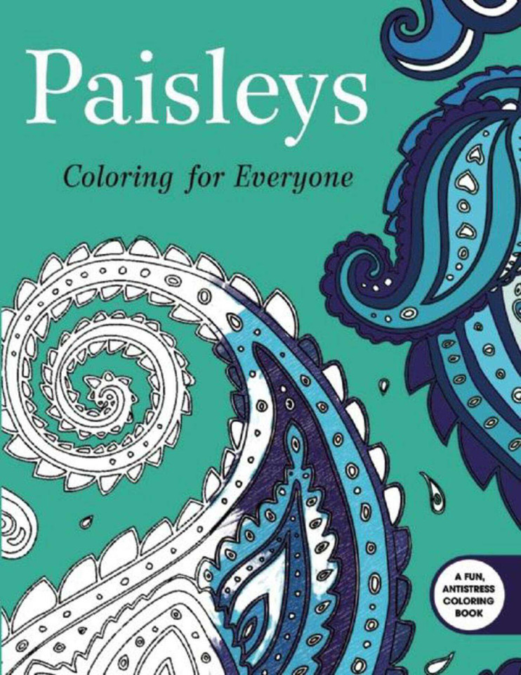 Paisleys: Coloring for Everyone (Creative Stress Relieving Adult Coloring Book Series) book cover by Skyhorse Publishing