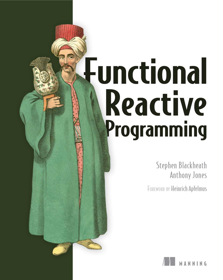 Functional Reactive Programming book cover by Stephen Blackheath, Anthony Jones