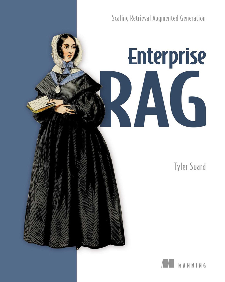 Enterprise RAG: Scaling Retrieval Augmented Generation book cover by Tyler Suard