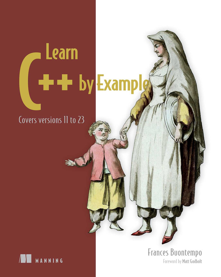 Learn C++ by Example: Covers versions 11 to 23 (Bookcamp) book cover by Frances Buontempo
