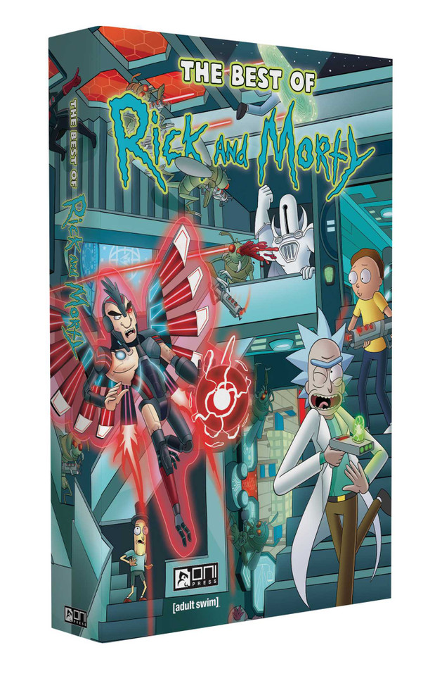 The Best of Rick and Morty Slipcase Collection (Rick and Morty) book cover by Kyle Starks, Ryan Ferrier, Michael  Moreci, Jim Zub, Sarah Graley, Tini Howard, Pamela Ribon, Jake Goldman, Alex Firer