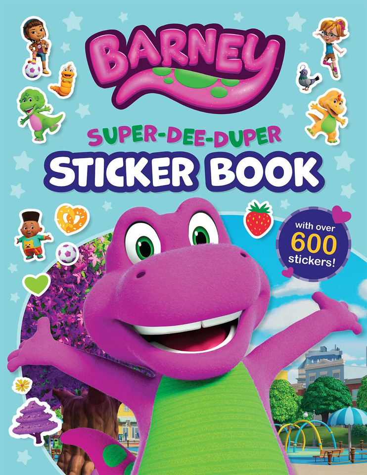 Barney: Super-Dee-Duper Sticker Book (Barney's World) book cover by Mattel