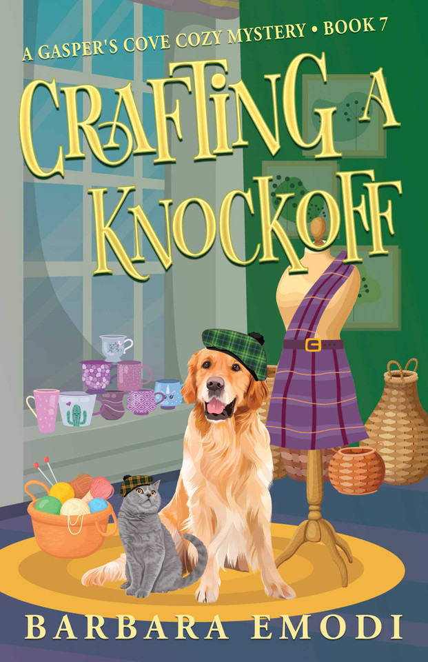 Crafting a Knockoff: A Gasper's Cove Cozy Mystery, Book 7 (Gasper's Cove Mystery) book cover by Barbara Emodi