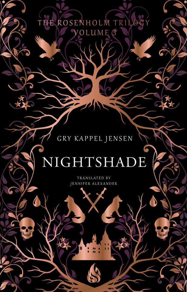 Nightshade (The Rosenholm Trilogy) book cover by Gry Kappel Jensen