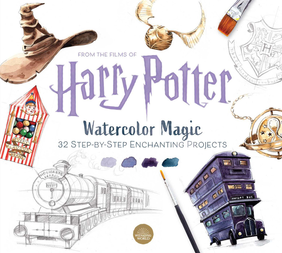 Harry Potter Watercolor Magic: 32 Step-by-Step Enchanting Projects (Harry Potter Crafts, Gifts for Harry Potter Fans) book cover by Tugce Audoire