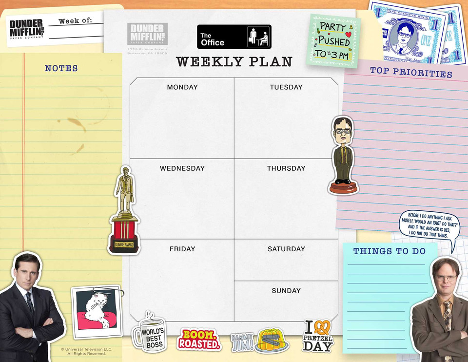 The Office: Weekly Planner Notepad book cover by Insights