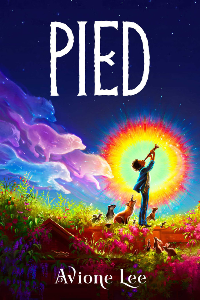 Pied book cover by Avione Lee