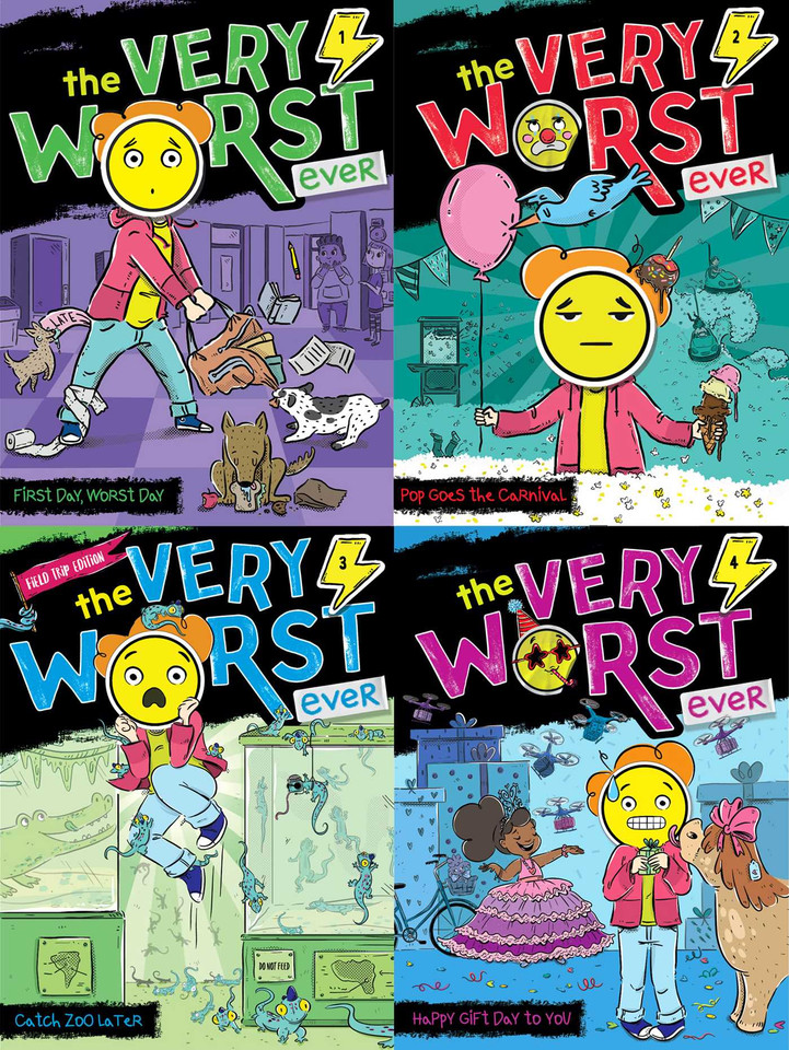 The Very Worst Ever Collected Set: First Day, Worst Day; Pop Goes the Carnival; Catch Zoo Later; Happy Gift Day to You (The Very Worst Ever) book cover by Andy Nonamus