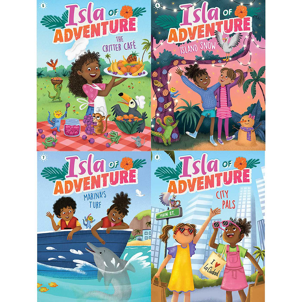 The Isla of Adventure Collected Set #2: The Critter Café; Island Snow; Marina's Turf; City Pals (Isla of Adventure) book cover by Dela Costa