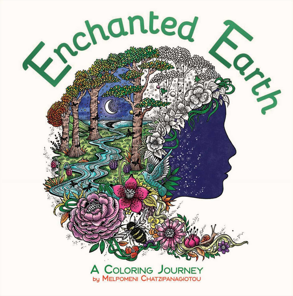 Enchanted Earth Coloring: A Coloring Journey (Melpomeni Coloring Collection) book cover by 