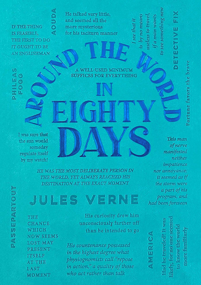 Around the World in Eighty Days (Word Cloud Classics) book cover by Jules Verne
