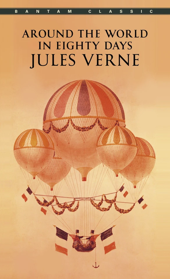 Around the World in Eighty Days book cover by Jules Verne