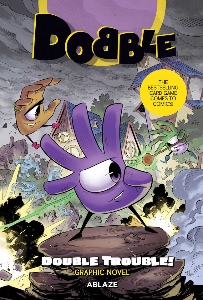 DOBBLE: DOUBLE TROUBLE book cover by Derek Fridolfs