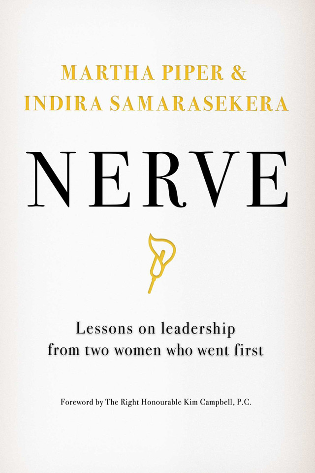 Nerve: Lessons on Leadership from Two Women Who Went First book cover by Martha Piper, Indira Samarasekera