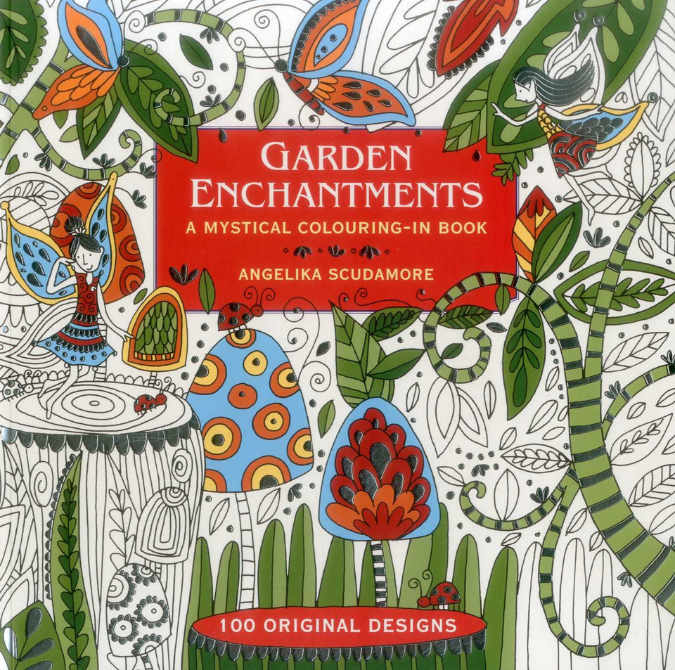Garden Enchantments: A Mystical Colouring-In Book: 100 Original Designs book cover by Angelika Scudamore