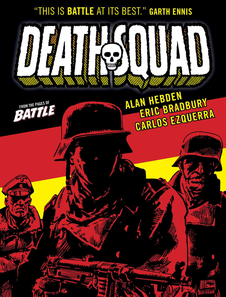 Death Squad book cover by Alan Hebden, Carlos Ezquerra, Eric Bradbury