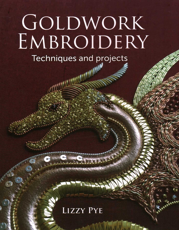 Goldwork Embroidery book cover by Lizzy Pye