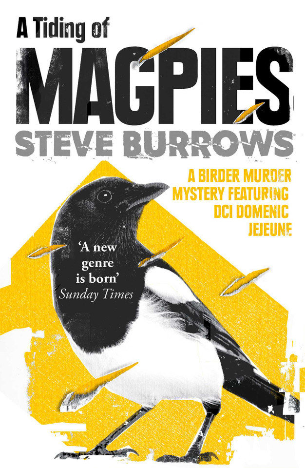 A Tiding of Magpies: A Birder Murder Mystery (Birder Murder Mysteries) book cover by Steve Burrows
