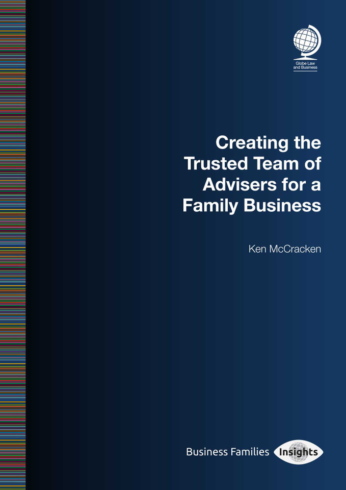 Creating the Trusted Team of Advisers for a Family Business book cover by Ken McCracken