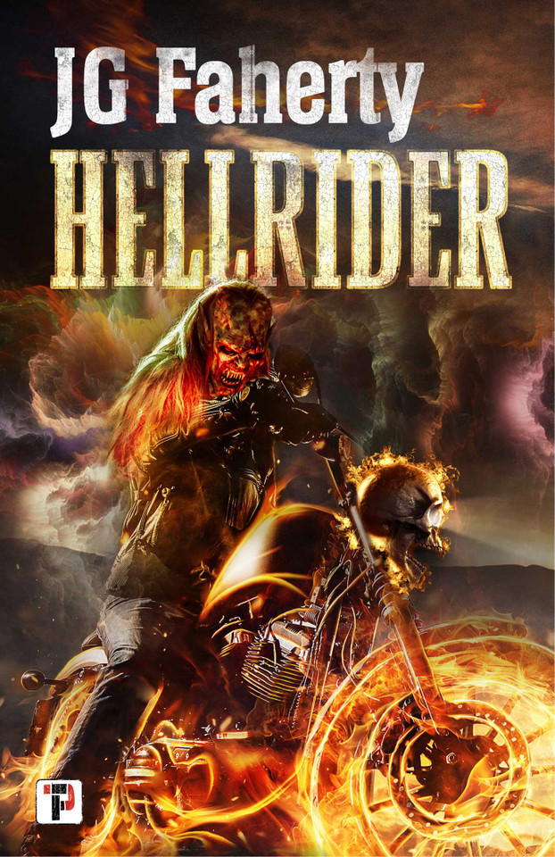 Hellrider book cover by JG Faherty